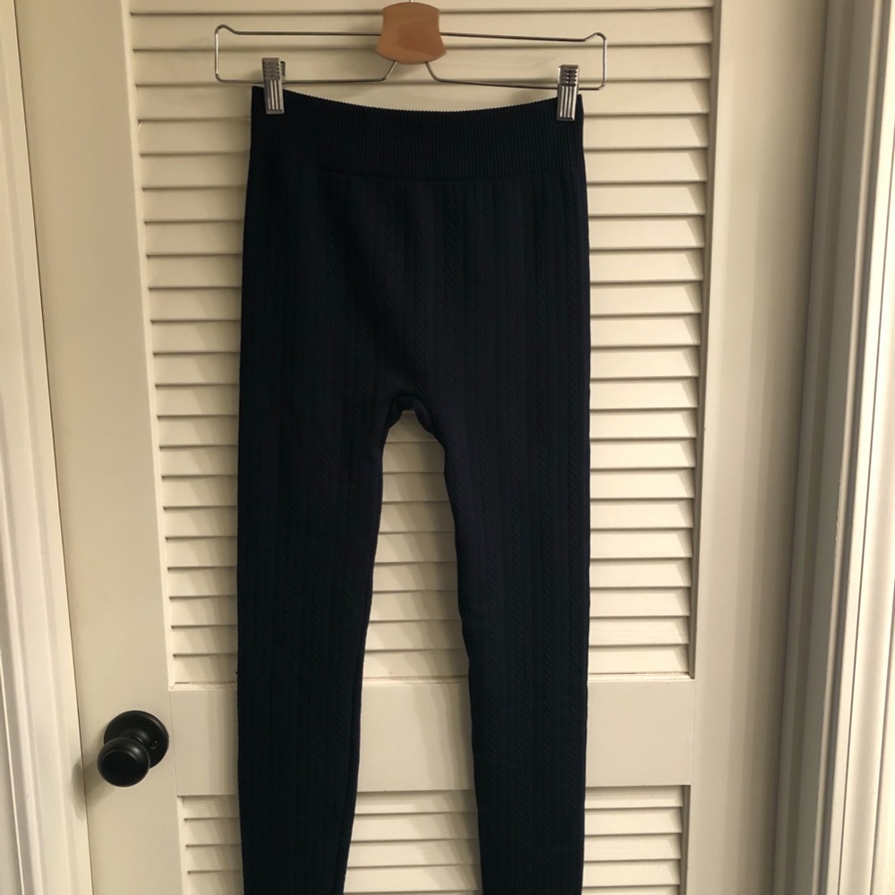 Navy Blue Nautica Fleece Lined Tights - Picture 3 of 7